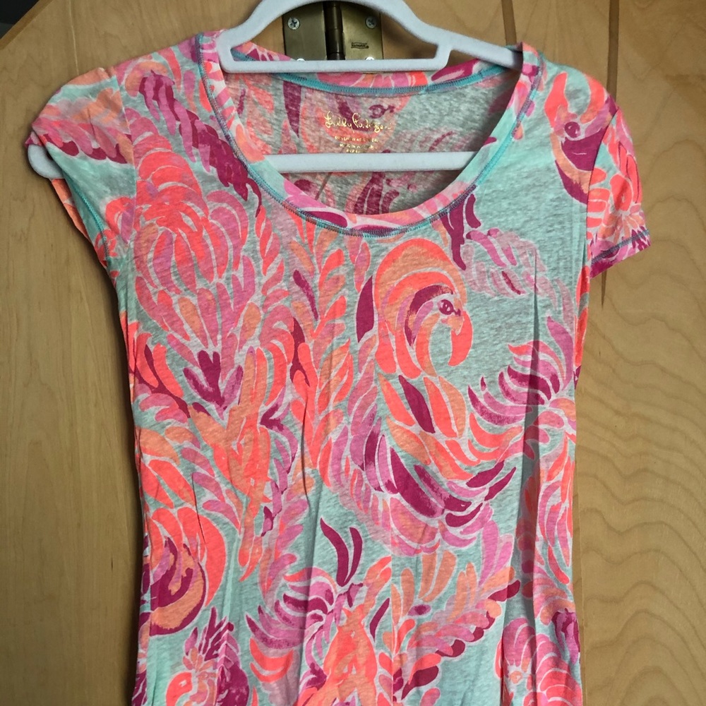 EUC Lilly Pulitzer Sarah Top Size XS in Love Birds